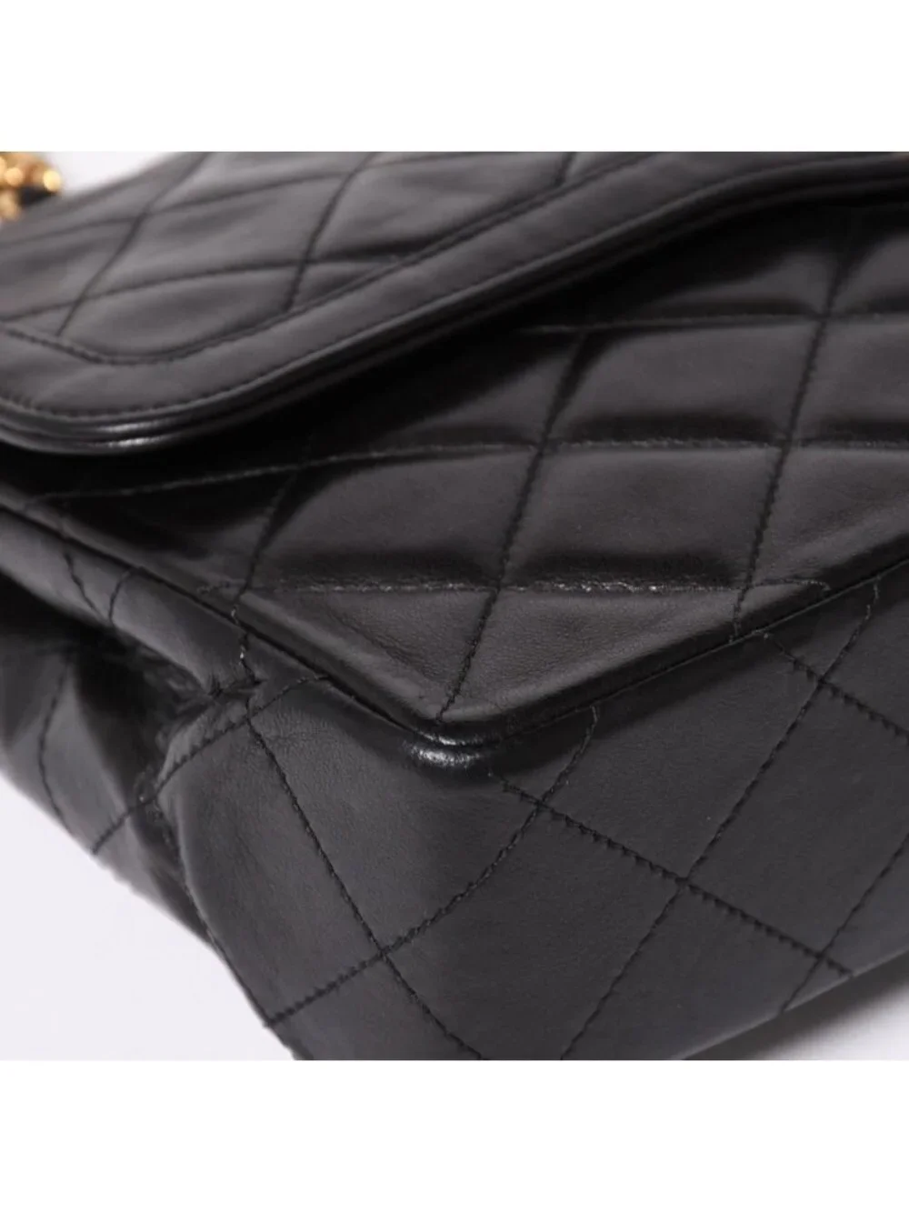 Chanel Quilted Double Flap Chain Shoulder Bag Limited Edition CC Logo Lambskin